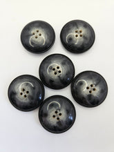 Load image into Gallery viewer, 1940s Chunky Black/Grey Marbled Buttons
