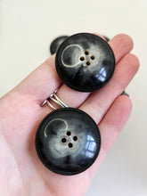 Load image into Gallery viewer, 1940s Chunky Black/Grey Marbled Buttons
