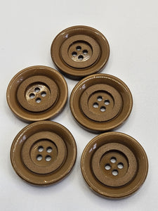 1940s Mocha Brown Buttons