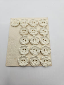 1940s Deadstock Carded Cream Buttons