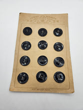 Load image into Gallery viewer, 1940s Deadstock Carded Black Buttons
