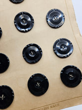 Load image into Gallery viewer, 1940s Deadstock Carded Black Buttons
