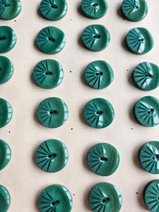 1940s Deadstock Carded Green Buttons
