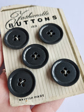 Load image into Gallery viewer, 1940s Deadstock Carded Grey Buttons
