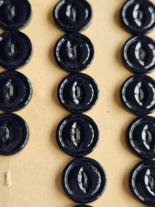 1950s Deadstock Carded Navy Blue Buttons