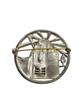 Load image into Gallery viewer, 1930s Art Deco Empire State Building New York Sunburst Brooch
