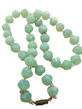 Load image into Gallery viewer, 1930s Mint Green Uranium Glass Necklace
