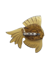 Load image into Gallery viewer, 1940s Beige/Taupe Elzac Lucite Fish Brooch
