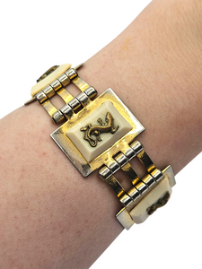 1930s Rare Deco Jean Painleve Lizard Brooch and Bracelet Set