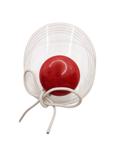 Load image into Gallery viewer, 1940s Rare Red Bakelite and Lucite Hat Brooch
