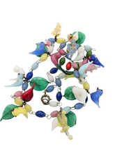 Load image into Gallery viewer, 1930s Rare Glass Grape, Bird and Leaf Multicoloured Necklace
