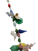 Load image into Gallery viewer, 1930s Rare Glass Grape, Bird and Leaf Multicoloured Necklace
