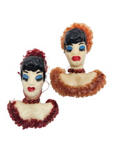 Load image into Gallery viewer, 1940s RARE Elzac Sequin Victims Of Fashion Brooch Set
