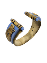 Load image into Gallery viewer, 1930s Art Deco Incredibly Rare Jean Painleve Blue Mermaid Cuff Bangle
