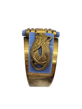 Load image into Gallery viewer, 1930s Art Deco Incredibly Rare Jean Painleve Blue Mermaid Cuff Bangle
