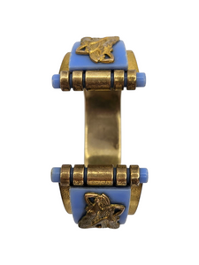 1930s Art Deco Incredibly Rare Jean Painleve Blue Mermaid Cuff Bangle