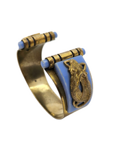 Load image into Gallery viewer, 1930s Art Deco Incredibly Rare Jean Painleve Blue Mermaid Cuff Bangle
