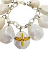 Load image into Gallery viewer, 1940s Rare World War Two Shell USAAF Hand Painted Necklace and Bracelet Set
