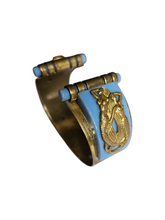 Load image into Gallery viewer, 1930s Art Deco Incredibly Rare Jean Painleve Blue Mermaid Cuff Bangle
