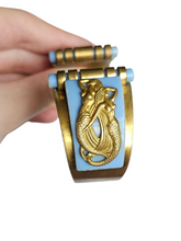 Load image into Gallery viewer, 1930s Art Deco Incredibly Rare Jean Painleve Blue Mermaid Cuff Bangle
