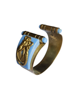Load image into Gallery viewer, 1930s Art Deco Incredibly Rare Jean Painleve Blue Mermaid Cuff Bangle
