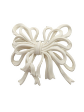 Load image into Gallery viewer, 1940s White Huge Celluloid Bow Brooch
