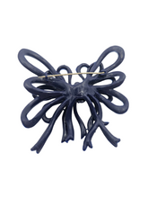 Load image into Gallery viewer, 1940s Navy Blue Huge Celluloid Bow Brooch
