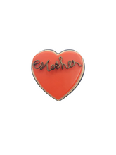 Load image into Gallery viewer, 1940s World War Two Red White and Blue Mother Heart Brooch
