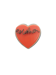 1940s World War Two Red White and Blue Mother Heart Brooch