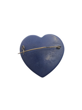 Load image into Gallery viewer, 1940s World War Two Red White and Blue Mother Heart Brooch
