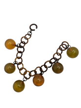 Load image into Gallery viewer, 1940s Apple Juice Bakelite and Celluloid Chain Bracelet
