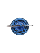 Load image into Gallery viewer, 1940s Make Do and Mend Blue Cameo Wirework Brooch
