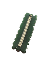 Load image into Gallery viewer, 1940s Green Bakelite Bar Brooch
