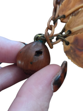 Load image into Gallery viewer, 1940s Cinnamon Brown Acorn and Leaf Necklace and Brooch Set
