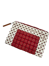 Load image into Gallery viewer, 1940s Rare Red and White Plasticflex Clutch Bag
