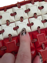 Load image into Gallery viewer, 1940s Rare Red and White Plasticflex Clutch Bag
