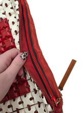Load image into Gallery viewer, 1940s Rare Red and White Plasticflex Clutch Bag
