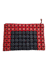 Load image into Gallery viewer, 1940s Rare Navy and Red Plasticflex Clutch Bag

