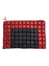 Load image into Gallery viewer, 1940s Rare Navy and Red Plasticflex Clutch Bag
