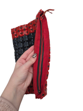Load image into Gallery viewer, 1940s Rare Navy and Red Plasticflex Clutch Bag
