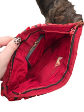 Load image into Gallery viewer, 1940s Rare Navy and Red Plasticflex Clutch Bag
