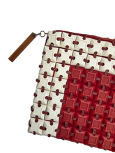Load image into Gallery viewer, 1940s Rare Red and White Plasticflex Clutch Bag

