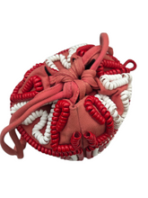 Load image into Gallery viewer, 1940s RARE Red and White Drawstring Telephone Cord Bag
