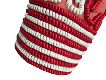 Load image into Gallery viewer, 1940s RARE Red and White Drawstring Telephone Cord Bag

