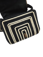 Load image into Gallery viewer, 1940s Black and White Telephone Cord Box Bag
