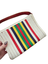 Load image into Gallery viewer, 1940s Rare Multicoloured Plasticoil Flat Telephone Cord Bag
