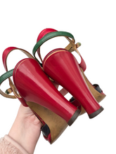 Load image into Gallery viewer, 1940s Rare Multicoloured Strappy Sandals
