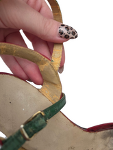 Load image into Gallery viewer, 1940s Rare Multicoloured Strappy Sandals
