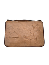 Load image into Gallery viewer, 1940s Orange/Beige Egyptian Tourist Bag
