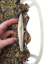 Load image into Gallery viewer, 1940s RARE Multi Crochet Bag With Lucite Handle
